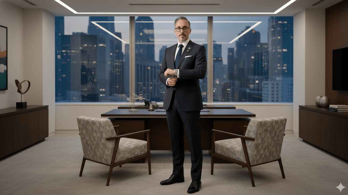 A business leader in a casual setting.