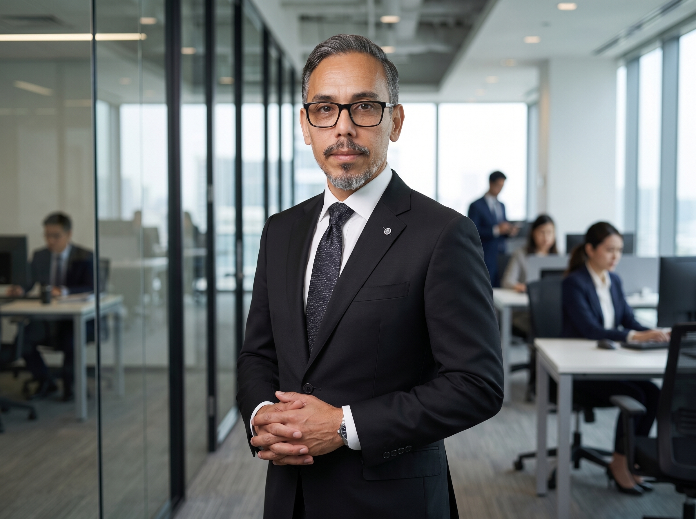 A business leader in a professional setting.