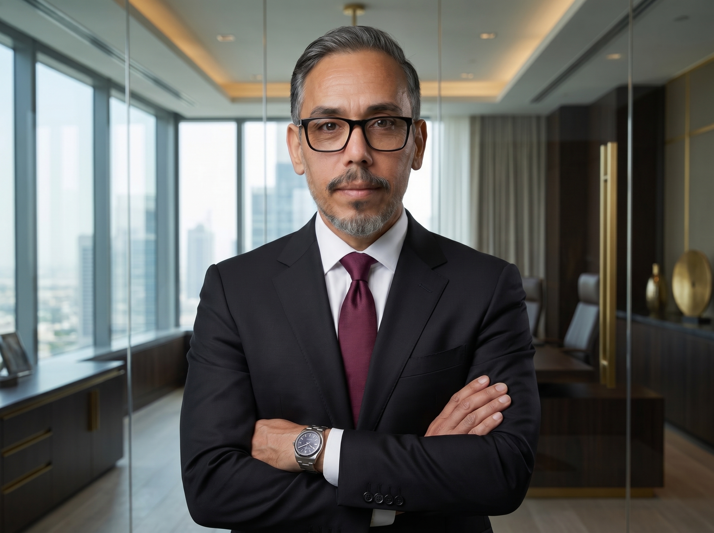 A business leader in an elegant setting.
